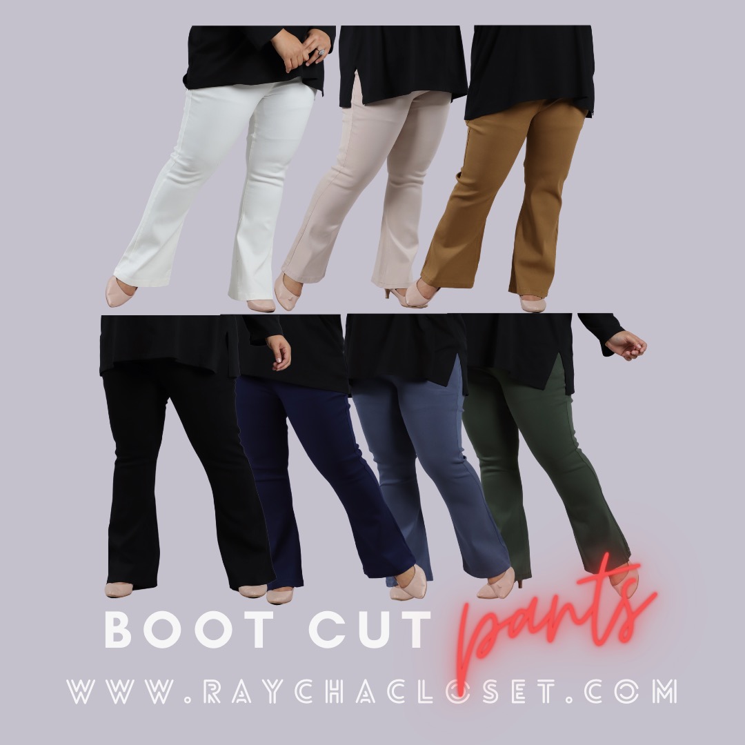 Boot Cut Pants (Plain) - RAYCHA CLOSET