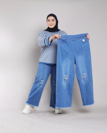 Nate Wideleg Riped Jeans
